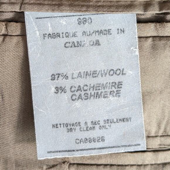 Britches Georgetowne Wool Cashmere Blazer 44R Herringbone Brown Biella Black - Picture 6 of 6